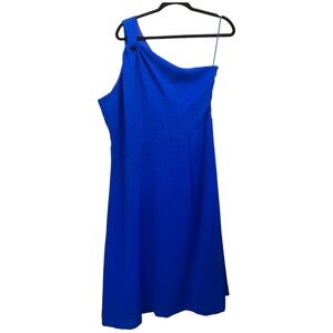Banana Republic one-shoulder cocktail dress Cobalt Blue women’s size 16 tall